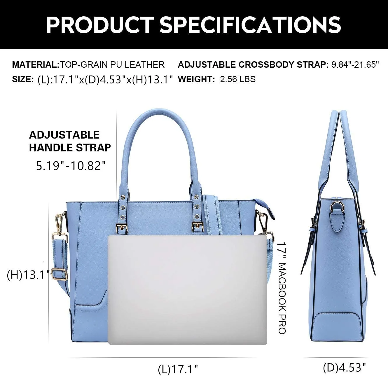 Laptop Bag for Women,15.6 17 Inch Tote Bag,Ideal Gifts for Women,Work Bag,Teacher Bag,Graduation Gifts for College