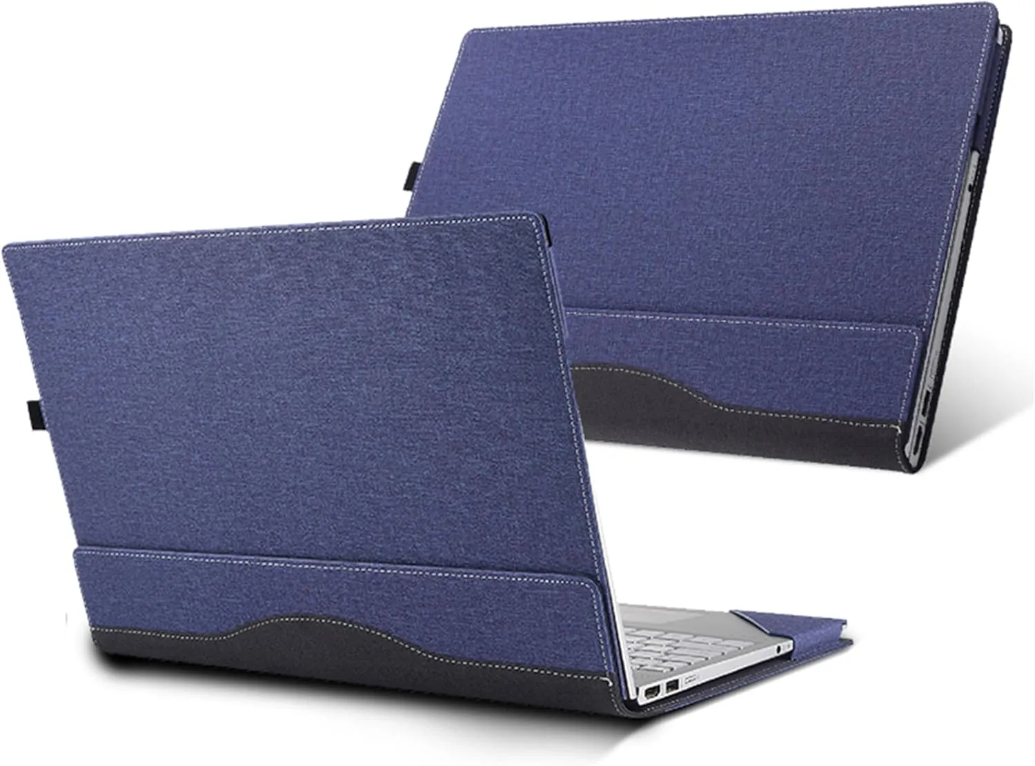 Laptop Case Cover for HP Envy x360 2-in-1 Laptop 16-ad 16z-ad 16-ac 16t-ac & for HP Zbook Firefly 16 Inch G11,Separable PU Leather Protective Bag Accessories with Thermal Vent (Dark Blue)