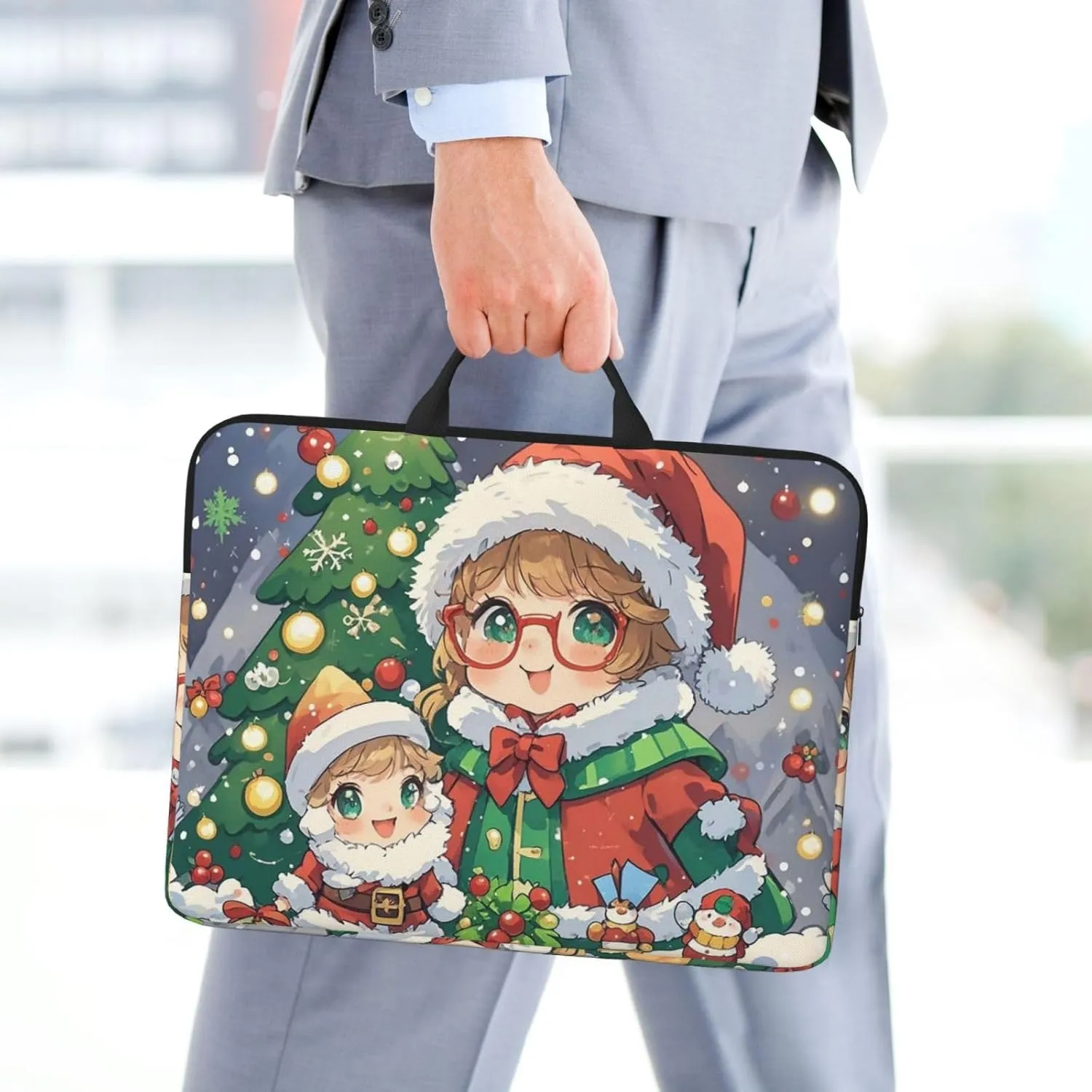 Laptop Shoulder Bag Messenger Bag Cute otter Laptop Bag Computer Bag for Men Women