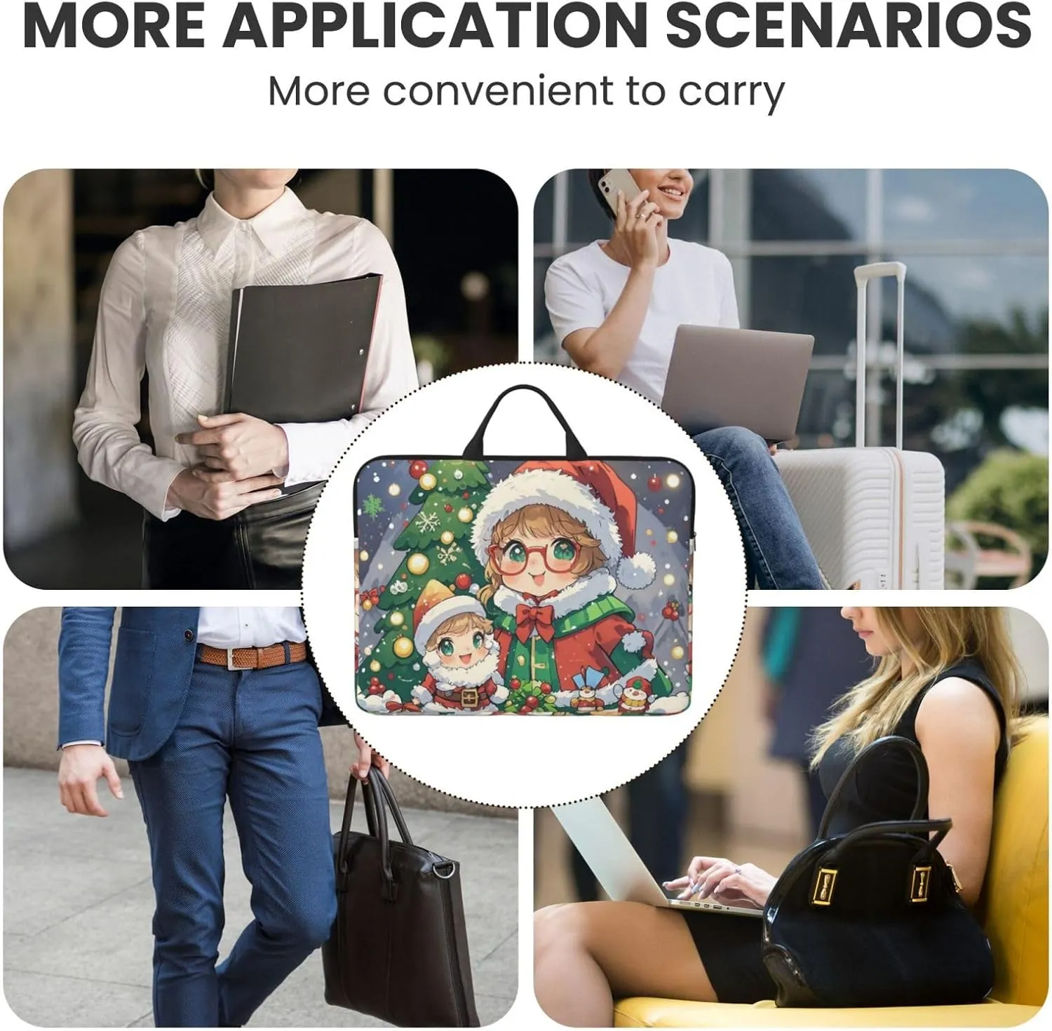 Laptop Shoulder Bag Messenger Bag Cute otter Laptop Bag Computer Bag for Men Women