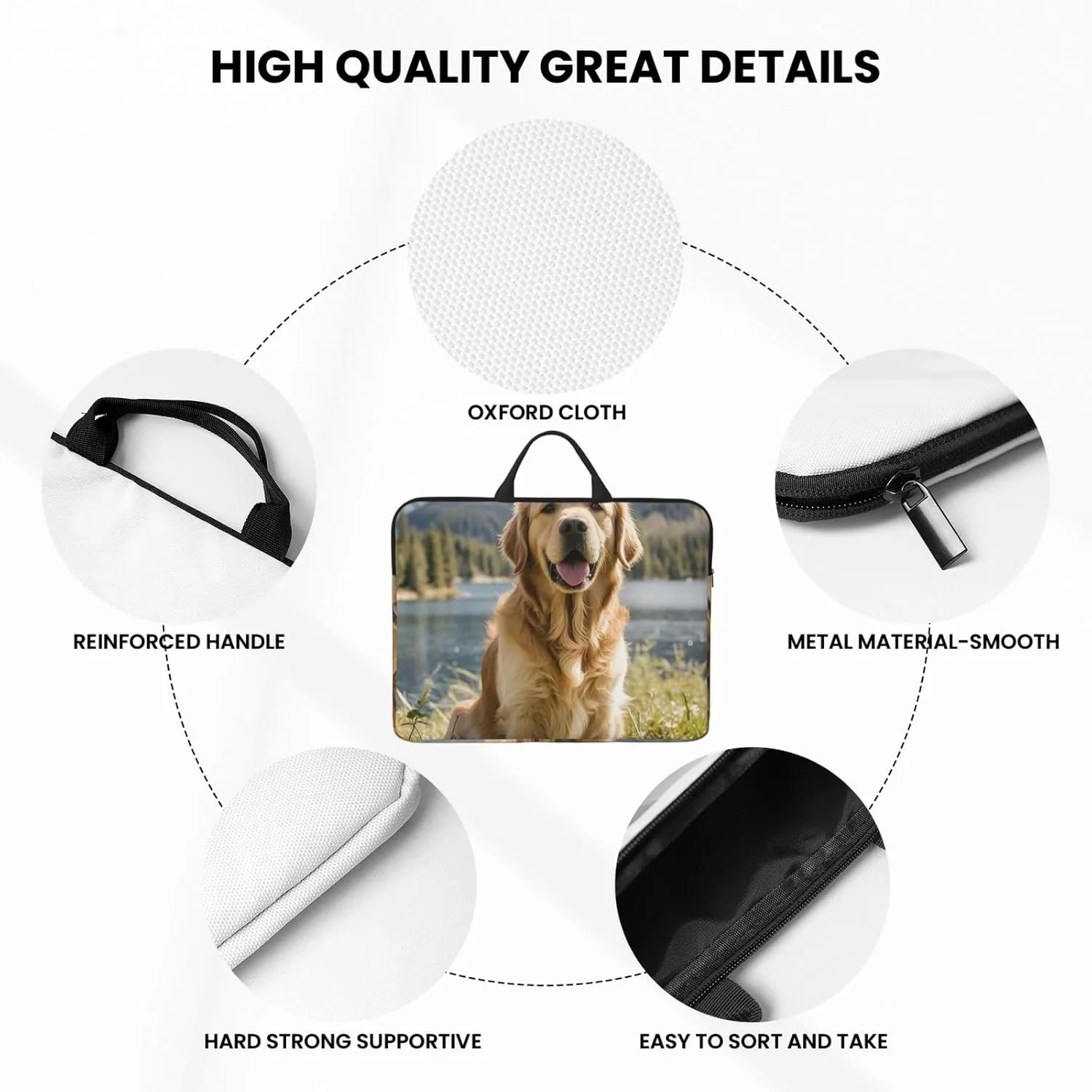 Laptop Shoulder Bag Messenger Bag Hand Drawn Giraffes Laptop Bag Computer Bag for Men Women