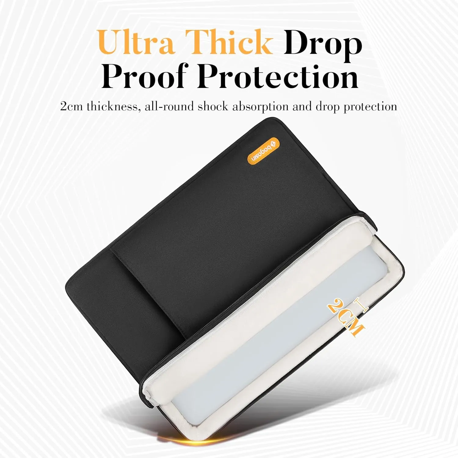 Laptop Sleeve Bag, 15 15.6 16 Inch Laptop Sleeve Protective Sleeve for MacBook, HP, Dell, Lenovo, Asus with Corner and Edge Protection