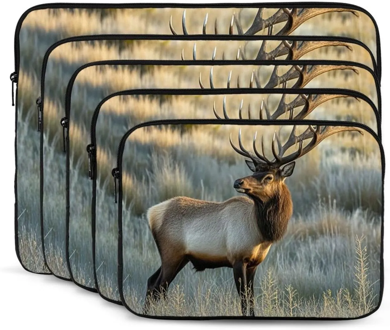 Laptop Sleeve Case 13 inch Shockproof Protective Notebook Case Elk in The Meadow Laptop Bag Traveling Computer Cover