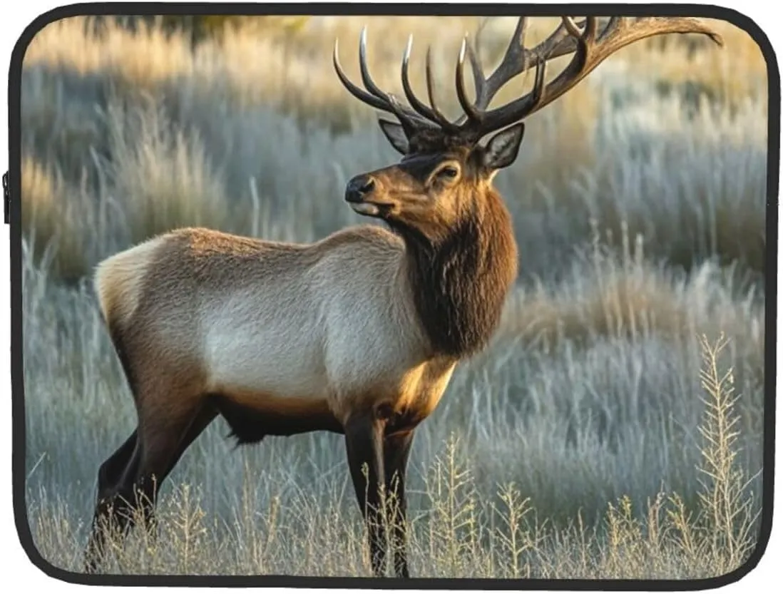 Laptop Sleeve Case 13 inch Shockproof Protective Notebook Case Elk in The Meadow Laptop Bag Traveling Computer Cover