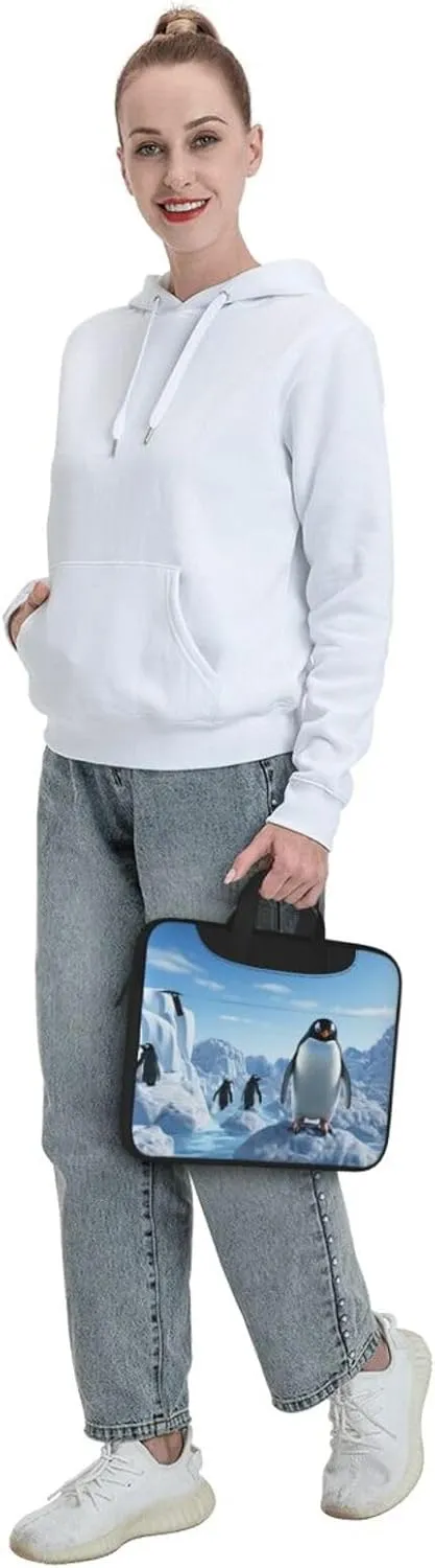 Laptop Tote Bag Men Women Penguin Antarctica Ice Shoulder Laptop Sleeve Briefcase Messenger Computer Bag