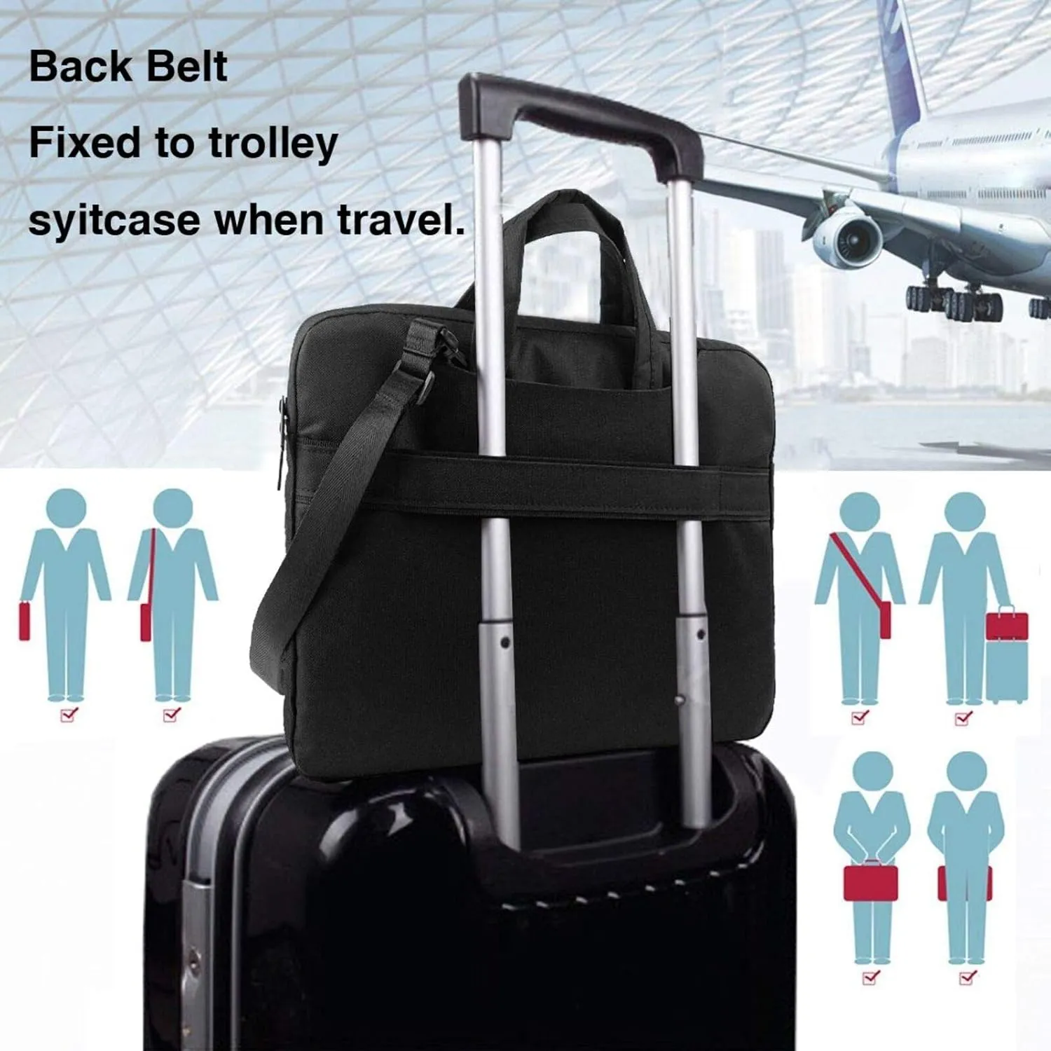 Laptop Tote Bag Men Women Penguin Antarctica Ice Shoulder Laptop Sleeve Briefcase Messenger Computer Bag
