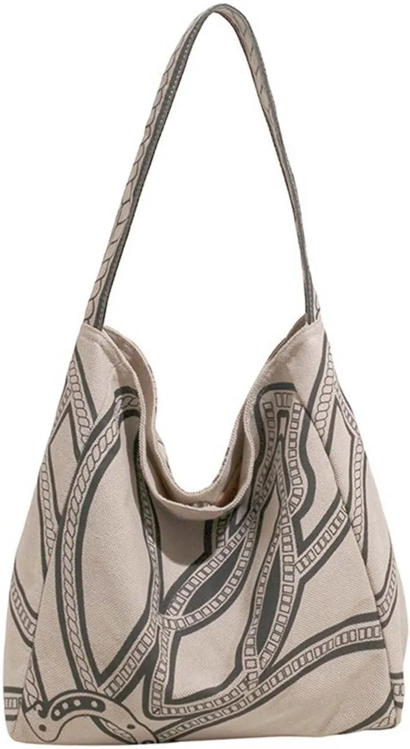 Large Capacity Canvas Tote for Women - Casual Commute Shoulder/Handheld Bag, Stylish Versatile Carryall