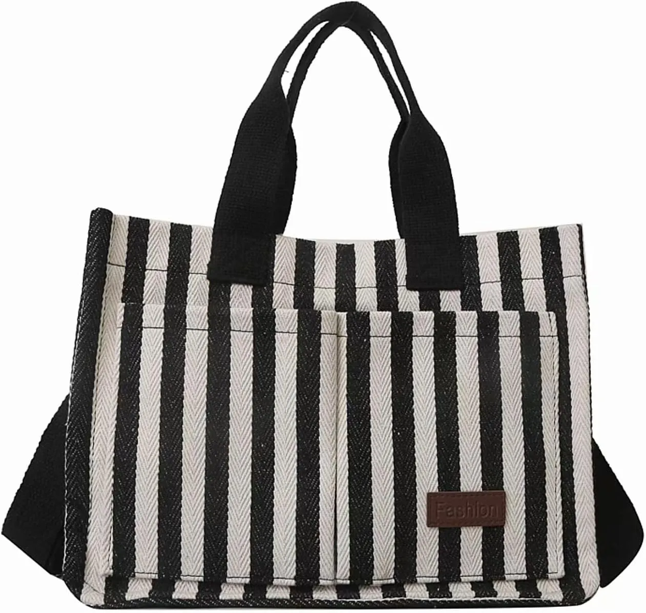 Large Striped Tote Bag Laptop Grocery Art Bag Utility Shoulder Diaper Teacher Work Gym Beach Travel Tote for Women