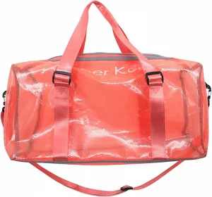 Large Transparent Bag See Through Tote Bag Shoulder Strap Beach Bag Transparent Work Bag Waterproof Travel Bag (Orange)