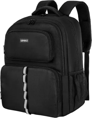 Large Travel Backpack Bag Compatible for ResMed AirSense 9,AirSense 10,AirSense 11,Philip,Respironics Dreamstation,Portable Laptop Bag 15.6'' Compatiple for CPAP Machine and Supplies, Black