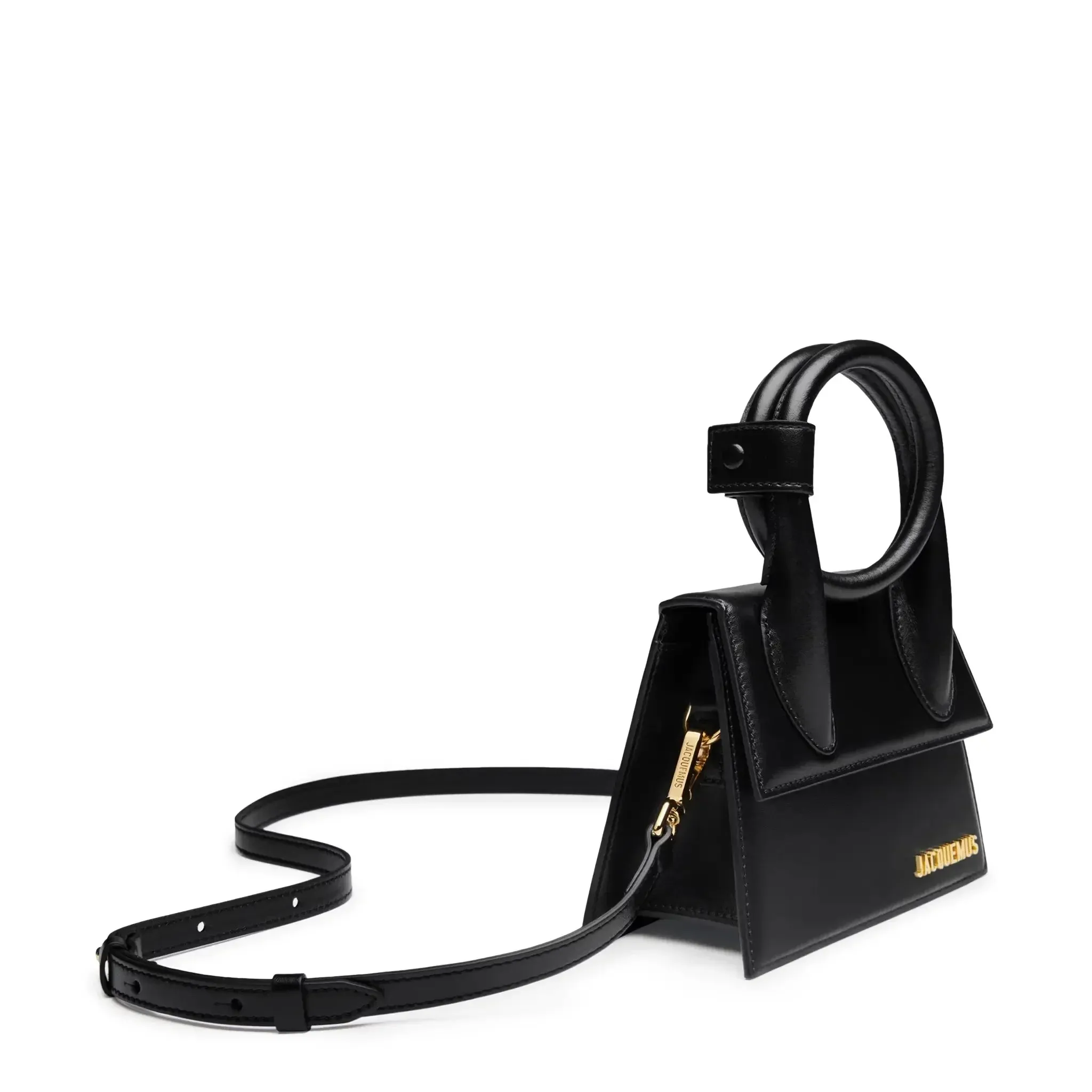 Le Chiquito Noeud Coiled Leather Black Handbag