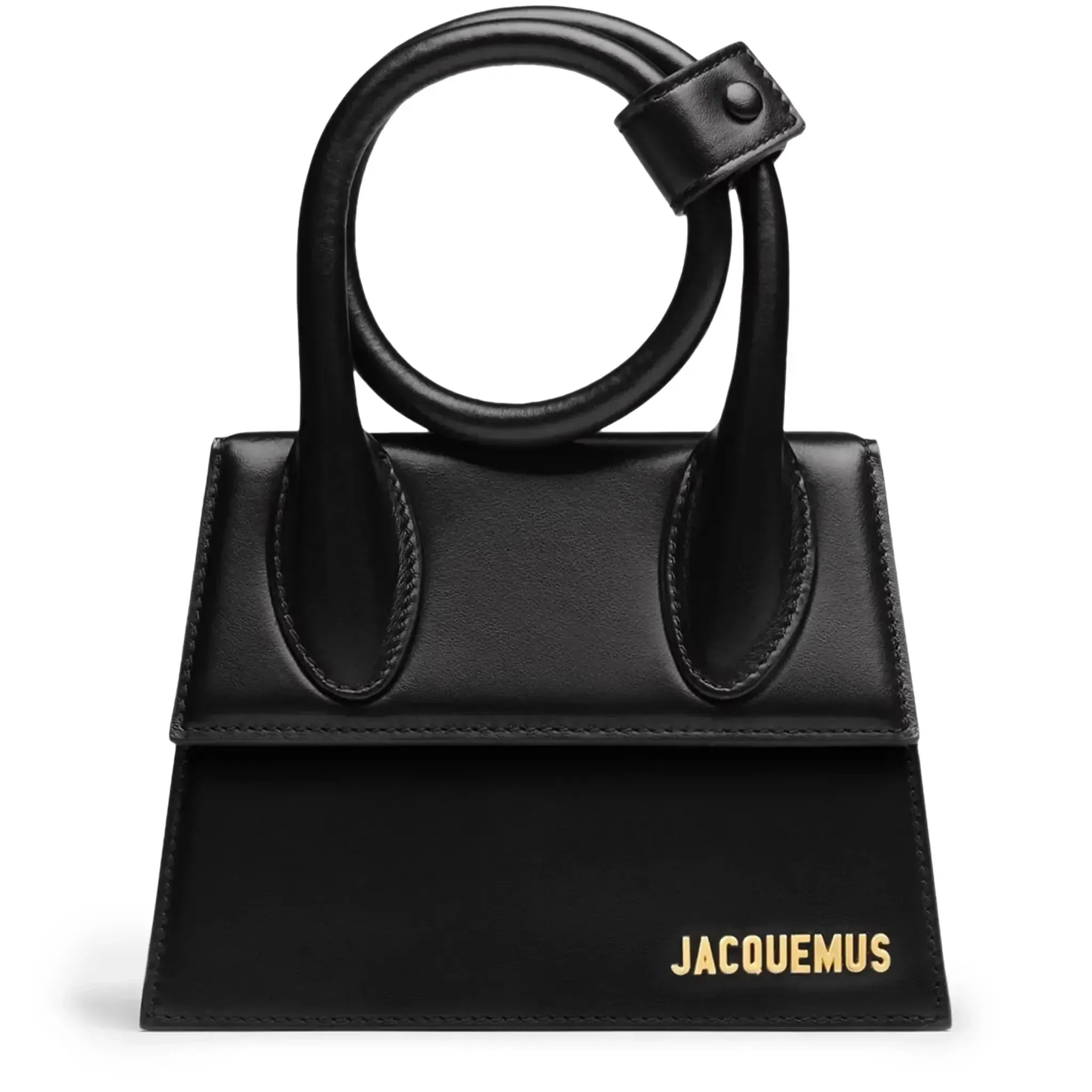 Le Chiquito Noeud Coiled Leather Black Handbag