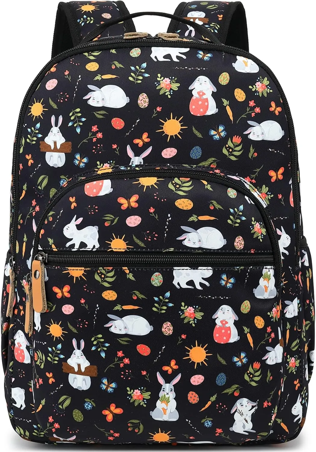 Leaper Water-resistant Cute Rabbit Laptop Backpack School Travel Bag Bunny Bookbags Satchel Black1