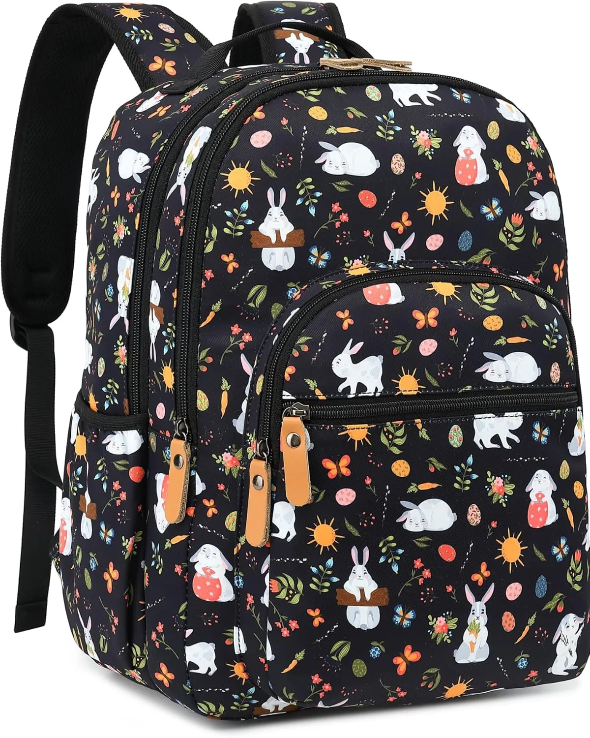 Leaper Water-resistant Cute Rabbit Laptop Backpack School Travel Bag Bunny Bookbags Satchel Black1
