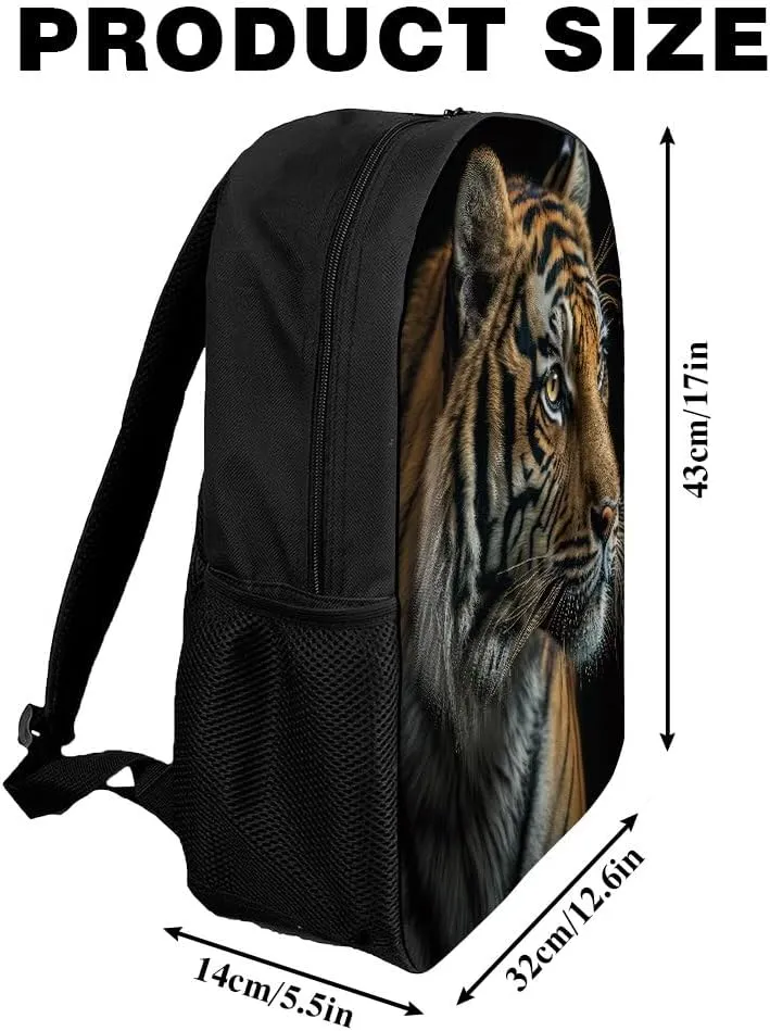 Leopard Backpack Casual Daypack Wild Animal Print Laptop Bag Bookbag for Work Travel Hiking 17 Inch Style 4