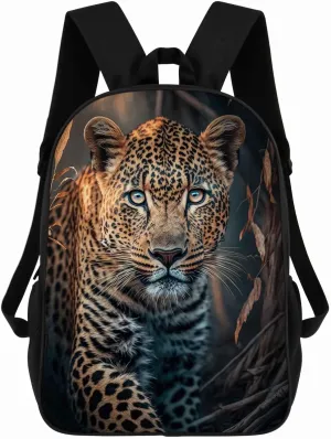 Leopard Backpack Casual Daypack Wild Animal Print Laptop Bag Bookbag for Work Travel Hiking 17 Inch Style 4