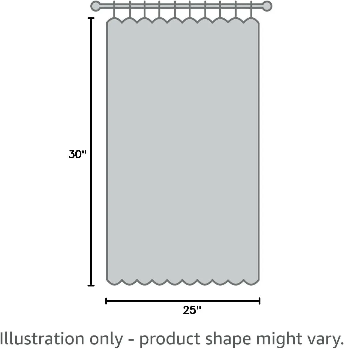 Light Grey Curtains for Bedroom 2 Panel Sets 30 Inch Length Valance Cafe Curtain Rod Pocket Tier Semi Sheer Linen Textured Polyester Short Curtains for Bathroom Small Window Gray Wide 25 In by 30L