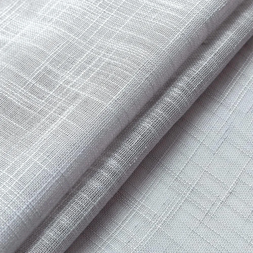 Light Grey Curtains for Bedroom 2 Panel Sets 30 Inch Length Valance Cafe Curtain Rod Pocket Tier Semi Sheer Linen Textured Polyester Short Curtains for Bathroom Small Window Gray Wide 25 In by 30L