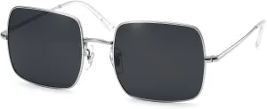 LIKSMU Square Sunglasses for Women Men Polarized Vintage Retro Metal Frame Trendy Sun Glasses
