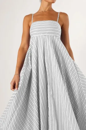 LILTWIST Women Boho Striped Flowy Maxi Dress Spaghetti Strap Backless Long Sundresses Y2k Sleeveless Swing Beach Picnic Dress