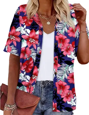 LILYCHIC Women's Hawaiian Shirts Coconut Button Summer Soft Button Down Shirts Short Sleeve
