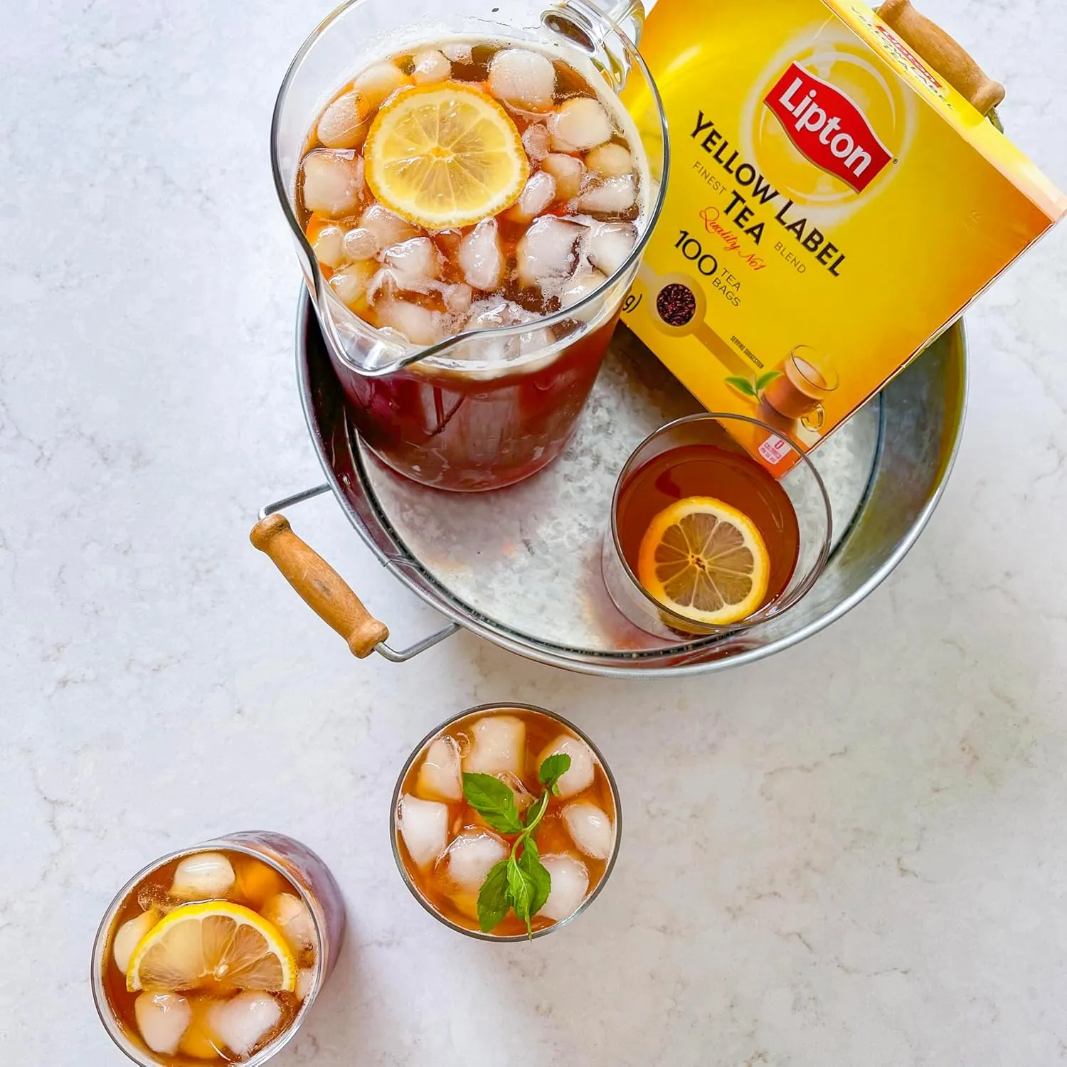 Lipton Tea Bags | Yellow Label Black Tea | Loose Leaf | International Blend | Lipton Unsweetened Instant Chai | 200 Grams (Pack of 4)