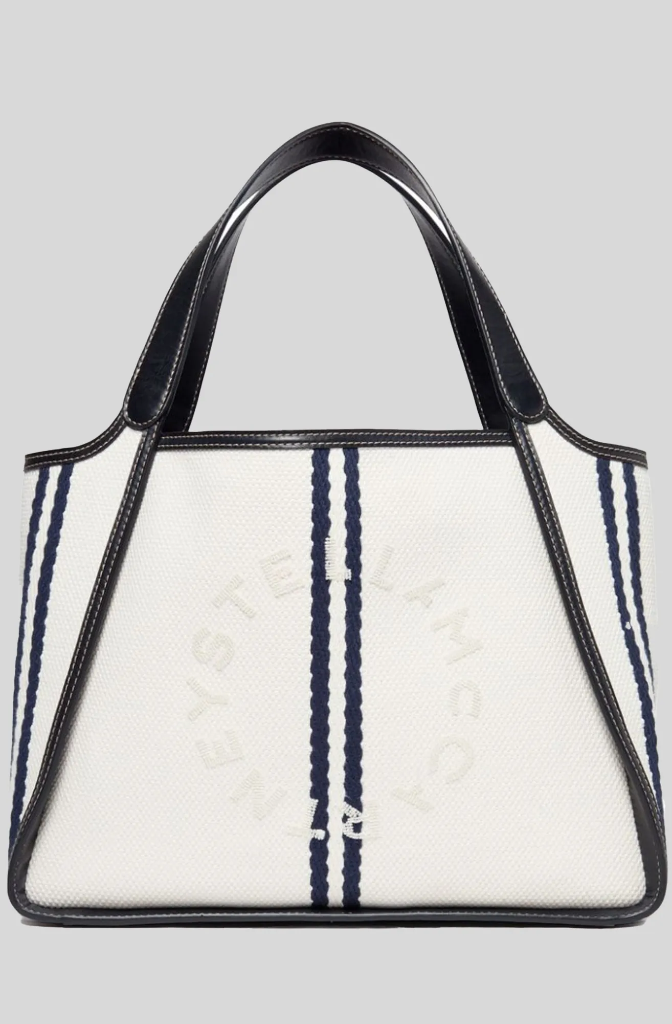 LOGO ECO STRIPED COTTON TOTE