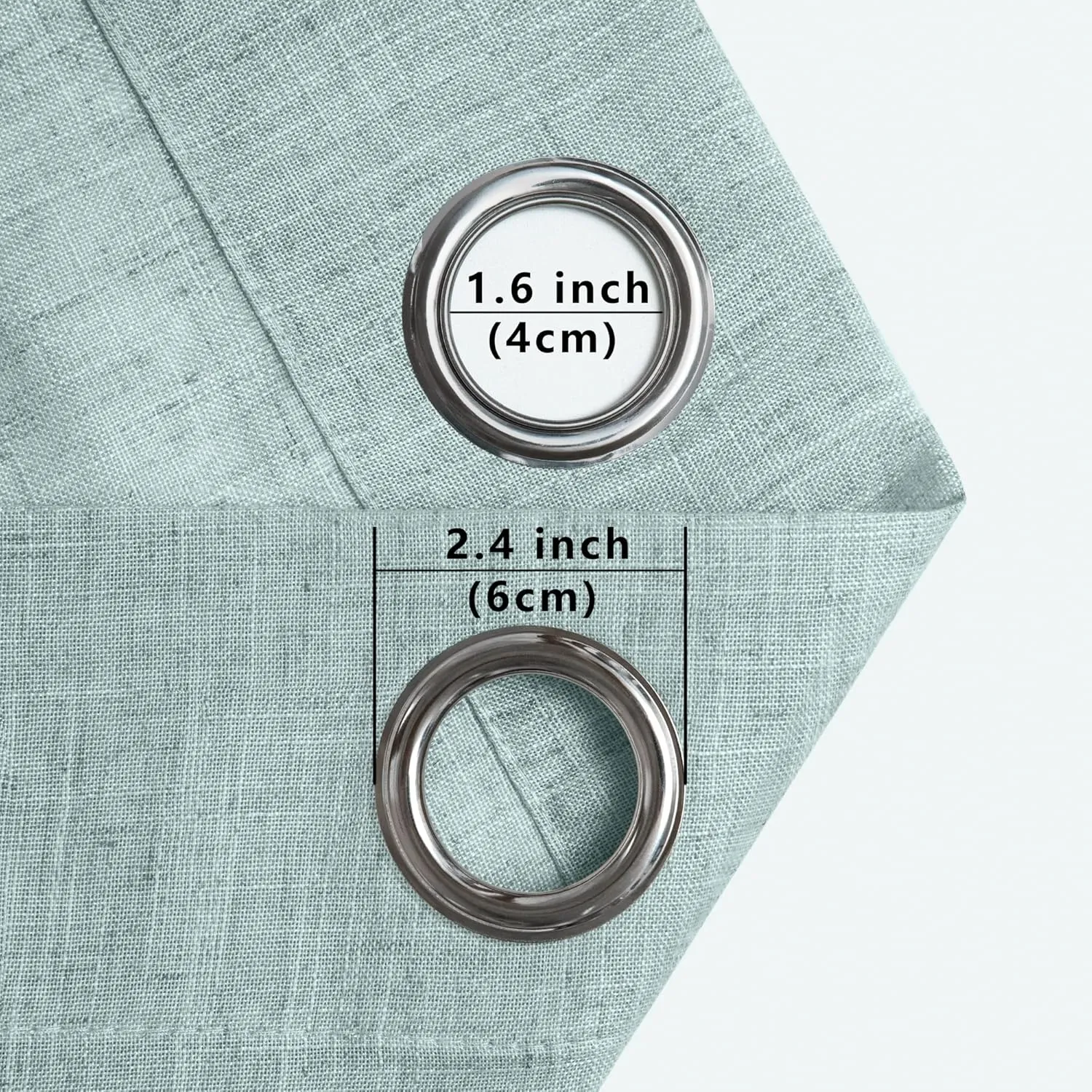 Long Curtains Semi Sheer Blackout 108 inches for Beach Sliding Glass Door Farmhouse Coastal Decor Home Living Room Bedroom Sea Green Set of 2 Panels Extra Length