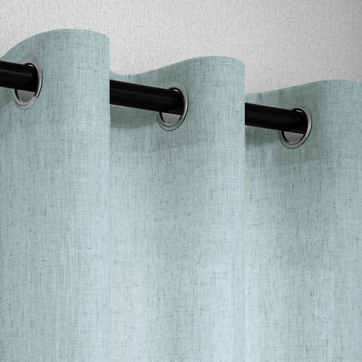Long Curtains Semi Sheer Blackout 108 inches for Beach Sliding Glass Door Farmhouse Coastal Decor Home Living Room Bedroom Sea Green Set of 2 Panels Extra Length