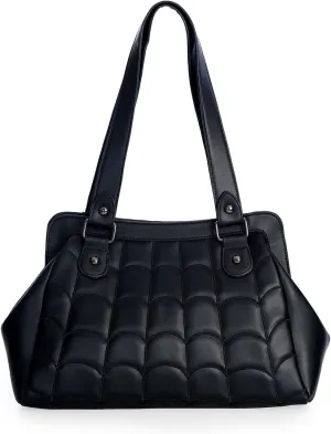 Lost Queen Women's Spider Bite Web Handbag Gothic Webbed Purse
