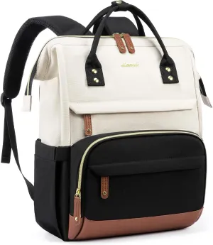 LOVEVOOK Laptop Backpack for Women, 18 Inch Work Business Backpacks Purse, Large Capacity Educators Doctor Nurse Bag Backbag, Waterproof Casual Daypack for Travel