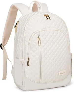 LOVEVOOK Laptop Backpack for Women,15.6 Inch Work Business Travel College Anti Theft Backpacks,Large Capacity Commute Bags Purses,Fashion Quilted Computer Backpack for Nurse Women Teacher