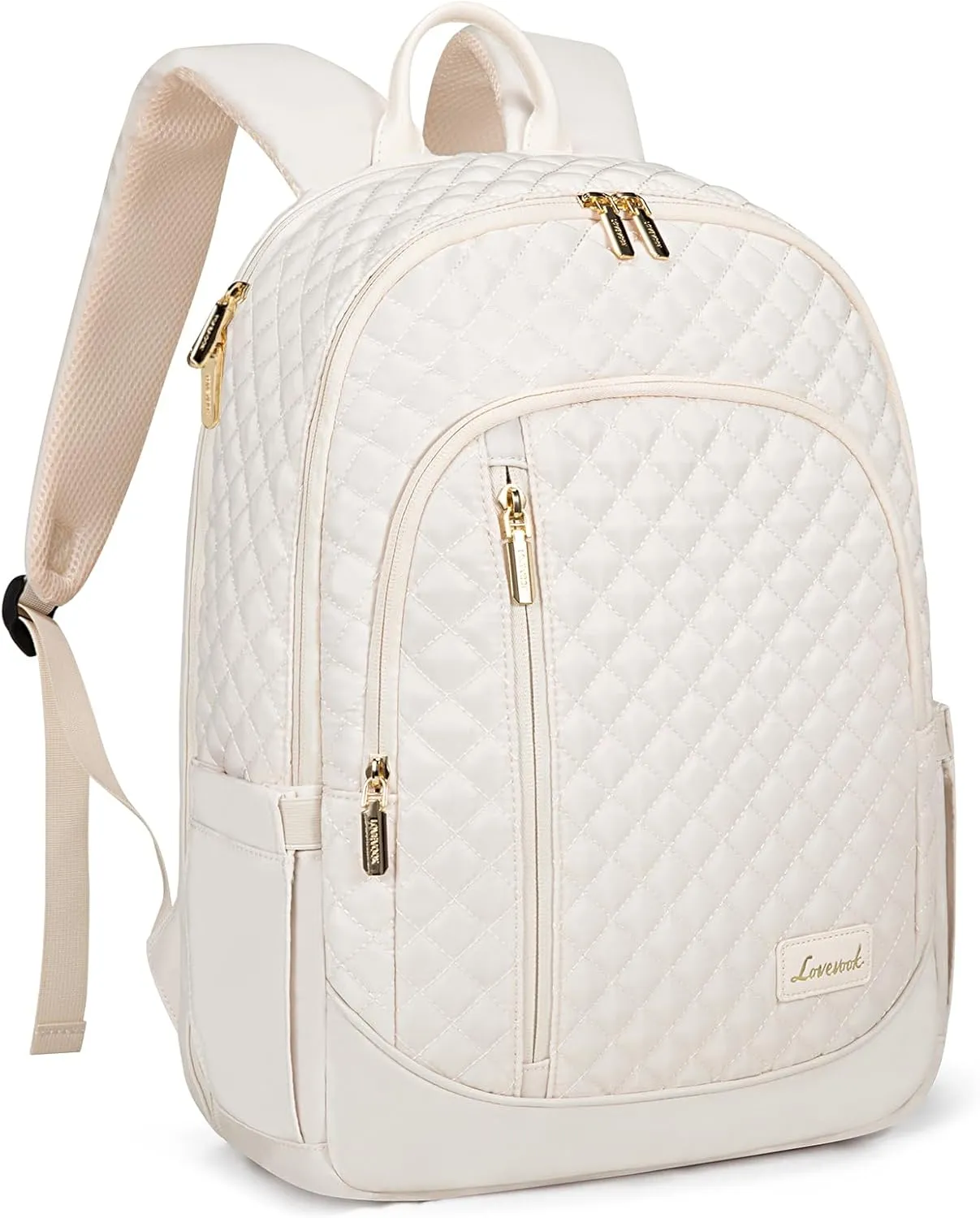 LOVEVOOK Laptop Backpack for Women,15.6 Inch Work Business Travel College Anti Theft Backpacks,Large Capacity Commute Bags Purses,Fashion Quilted Computer Backpack for Nurse Women Teacher