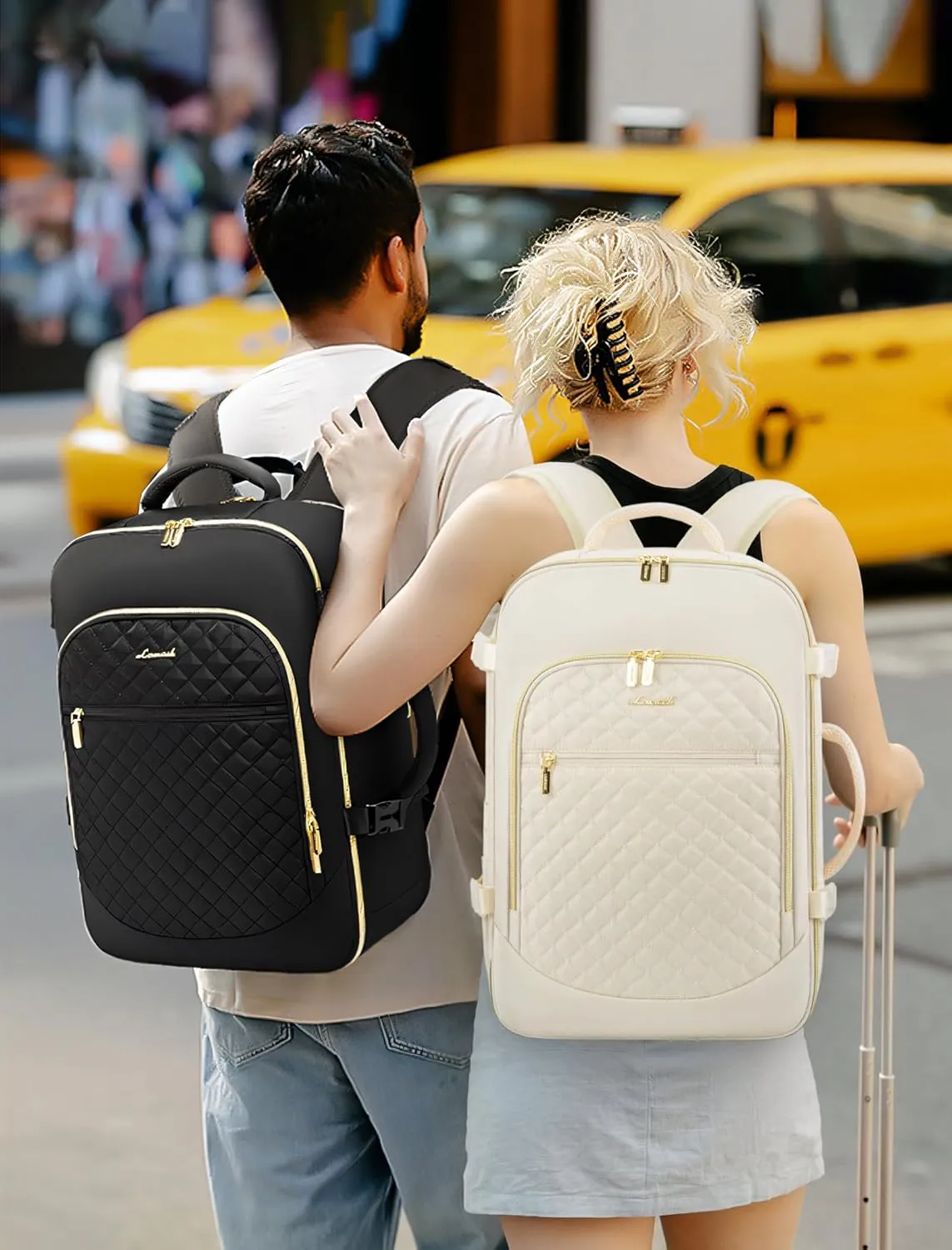 LOVEVOOK Large Travel Laptop Backpack for Women, 40L Carry On Backpack Flight Approved,Waterproof Suitcase Backpacks with 3 Packing Cubes, Daypack Business College Weekender Overnight