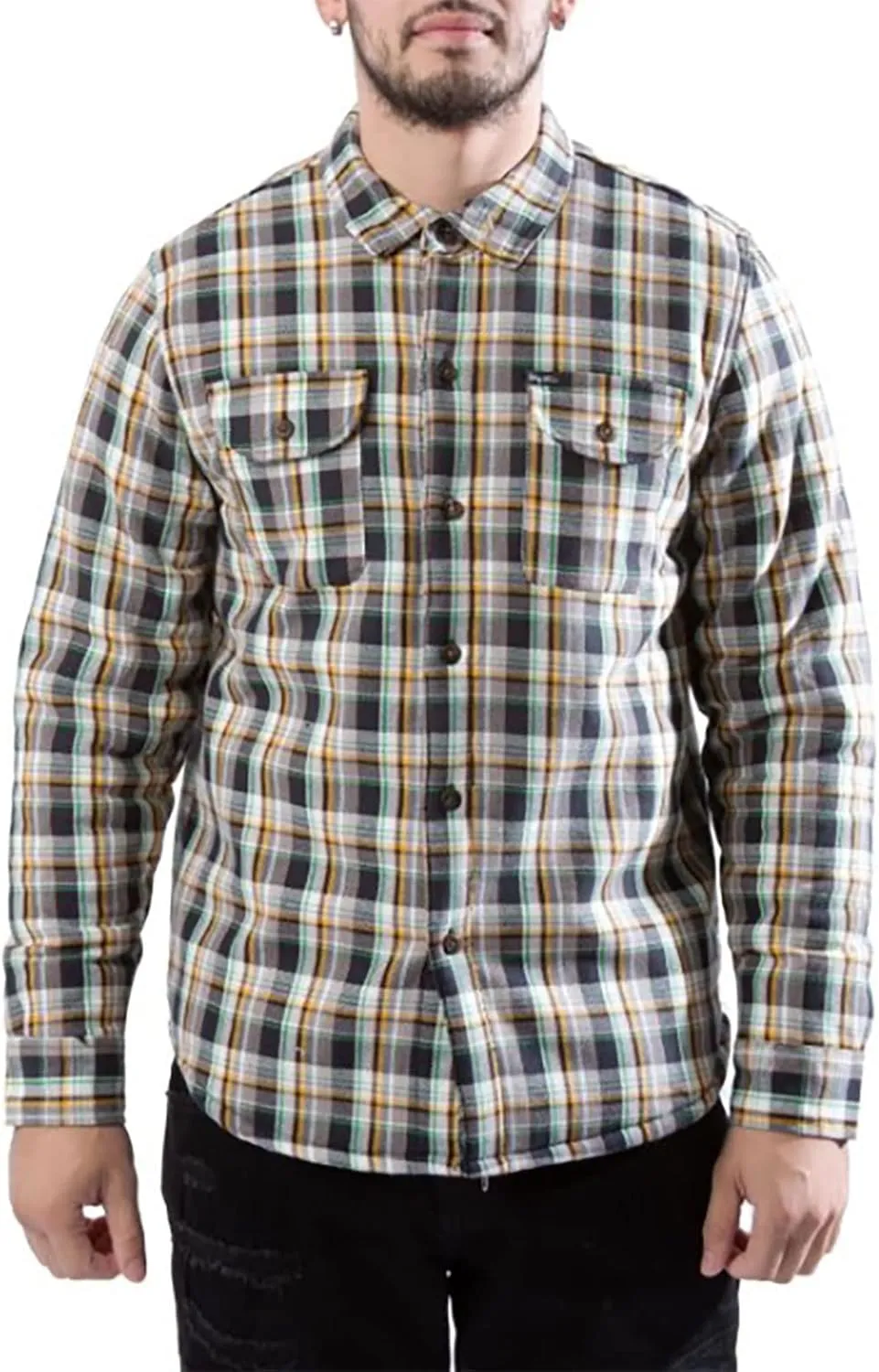 LRG Men's Lifted Research Group Long Sleeve Flannel Button Down Shirt