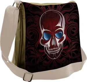 Lunarable Skull Messenger Bag, Deadly Skeleton Victorian, Unisex Cross-body