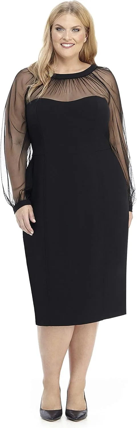 Maggy London Women's Illusion Dress Occasion Event Party Holiday Cocktail Guest of Wedding.