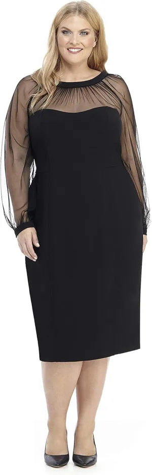 Maggy London Women's Illusion Dress Occasion Event Party Holiday Cocktail Guest of Wedding.