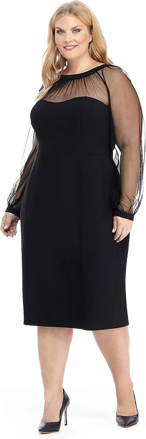 Maggy London Women's Illusion Dress Occasion Event Party Holiday Cocktail Guest of Wedding.