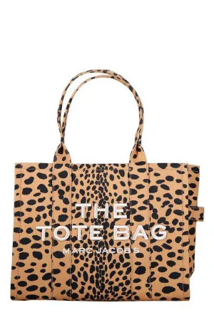 Marc Jacobs The Cheetah Logo Embroidered Large Tote Bag