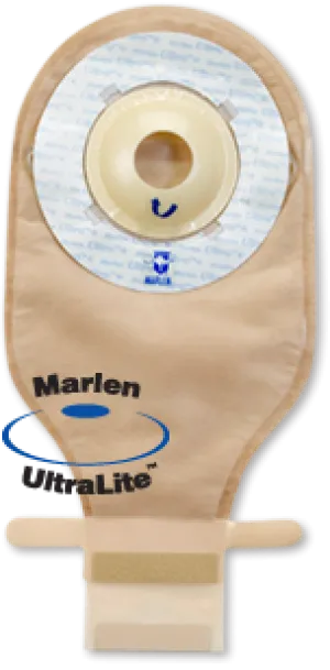 Marlen 51400 UltraLite Flat Transparent Pouch with Skin Shield Barrier and Kwik-Klose Closure, starter hole, Box of 10