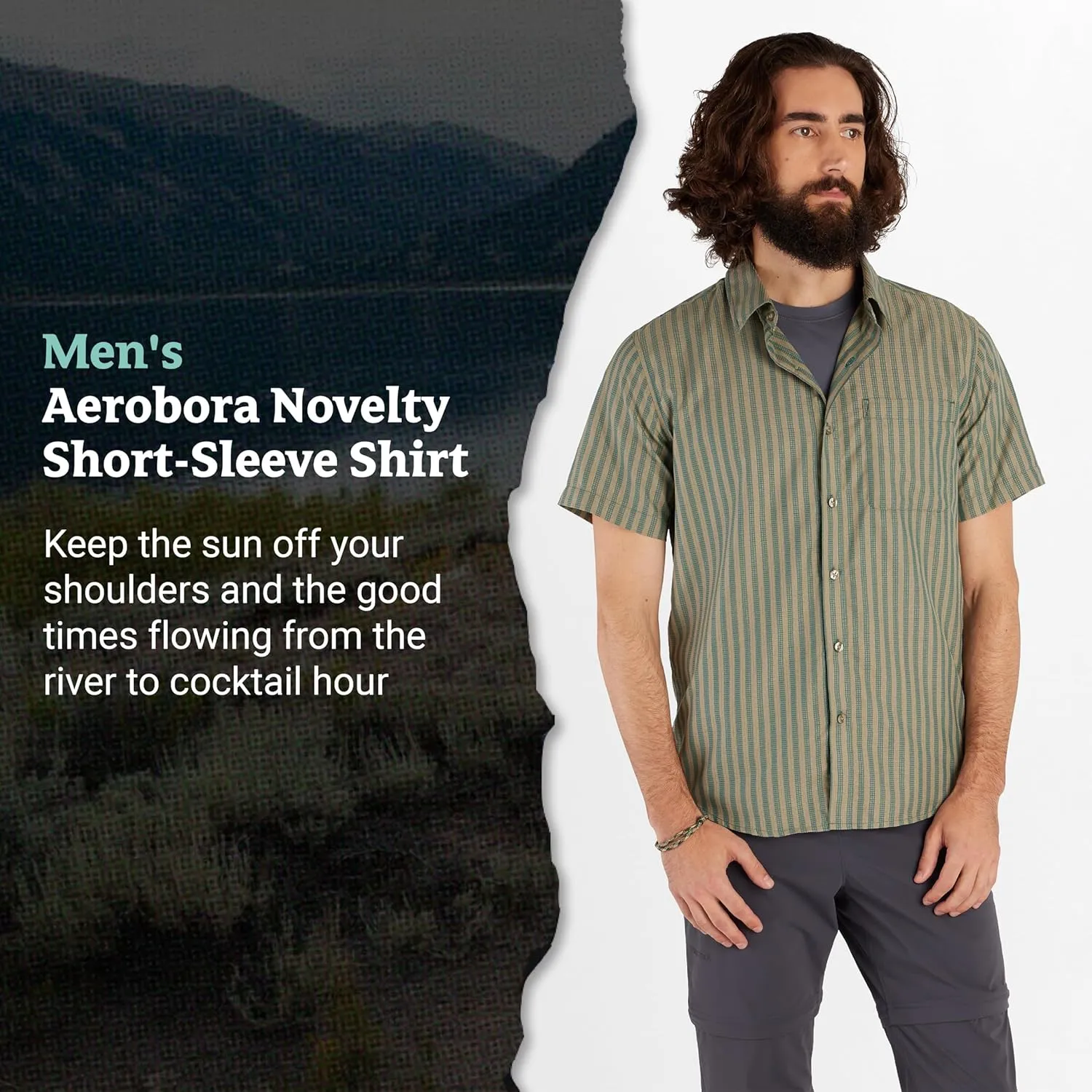 MARMOT Men's Aerobora Short Sleeve Button-Down Shirt - Lightweight, Packable, Quick-Drying UPF Protection