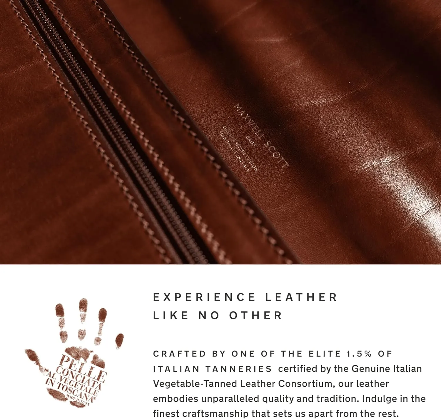 Maxwell Scott - Mens Compact Luxury Leather Mens Small Wallet with Button Fastener - Made in Italy - The Pietre Chestnut Tan
