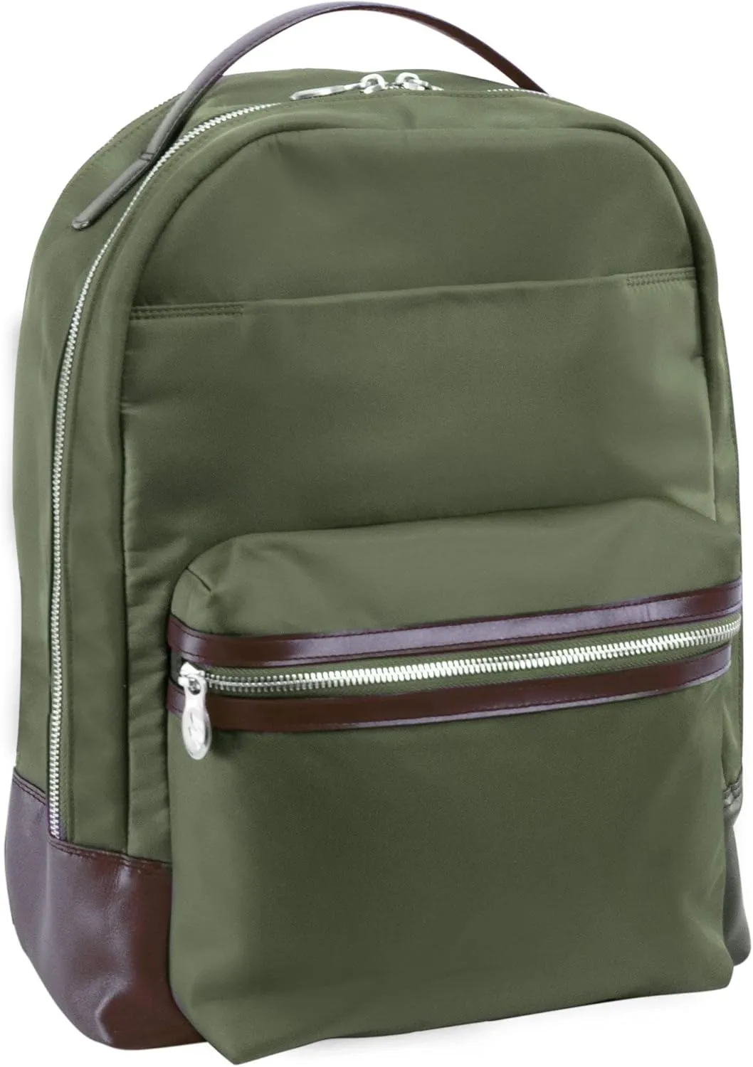 McKlein 15" Nylon Dual Compartment Laptop Backpack- PARKER- Green