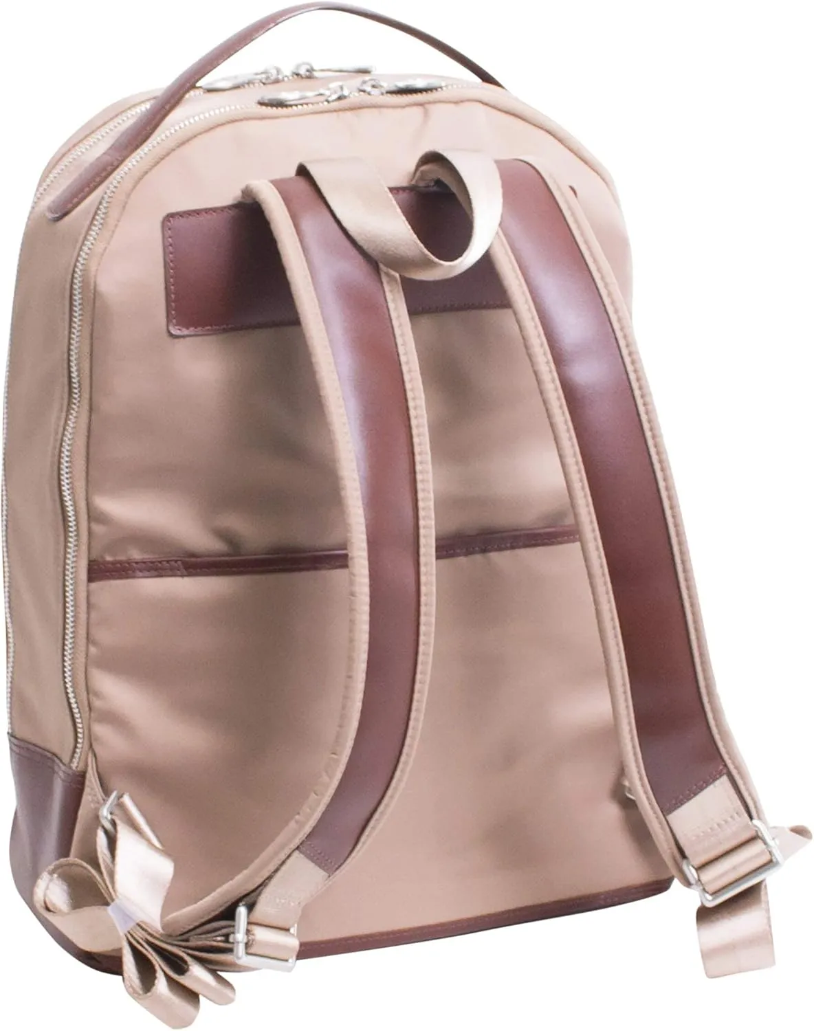 McKlein 15" Nylon Dual Compartment Laptop Backpack- PARKER- Khaki