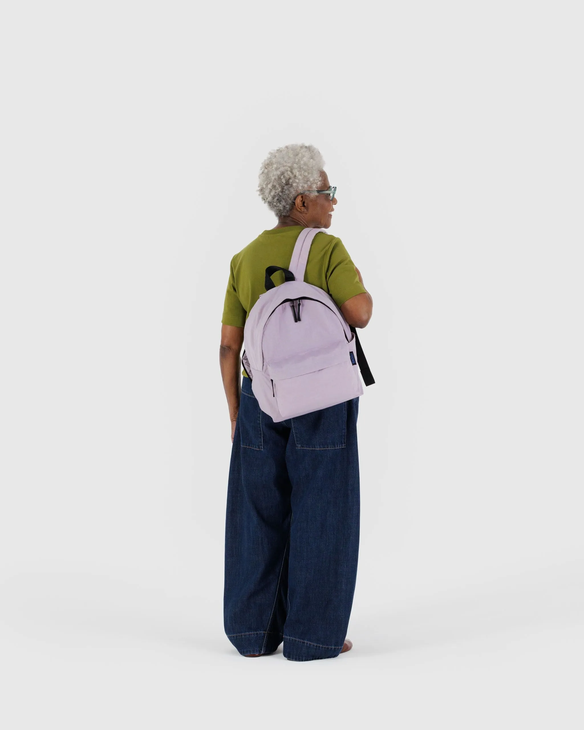 Medium Nylon Backpack - Dusty Pink
