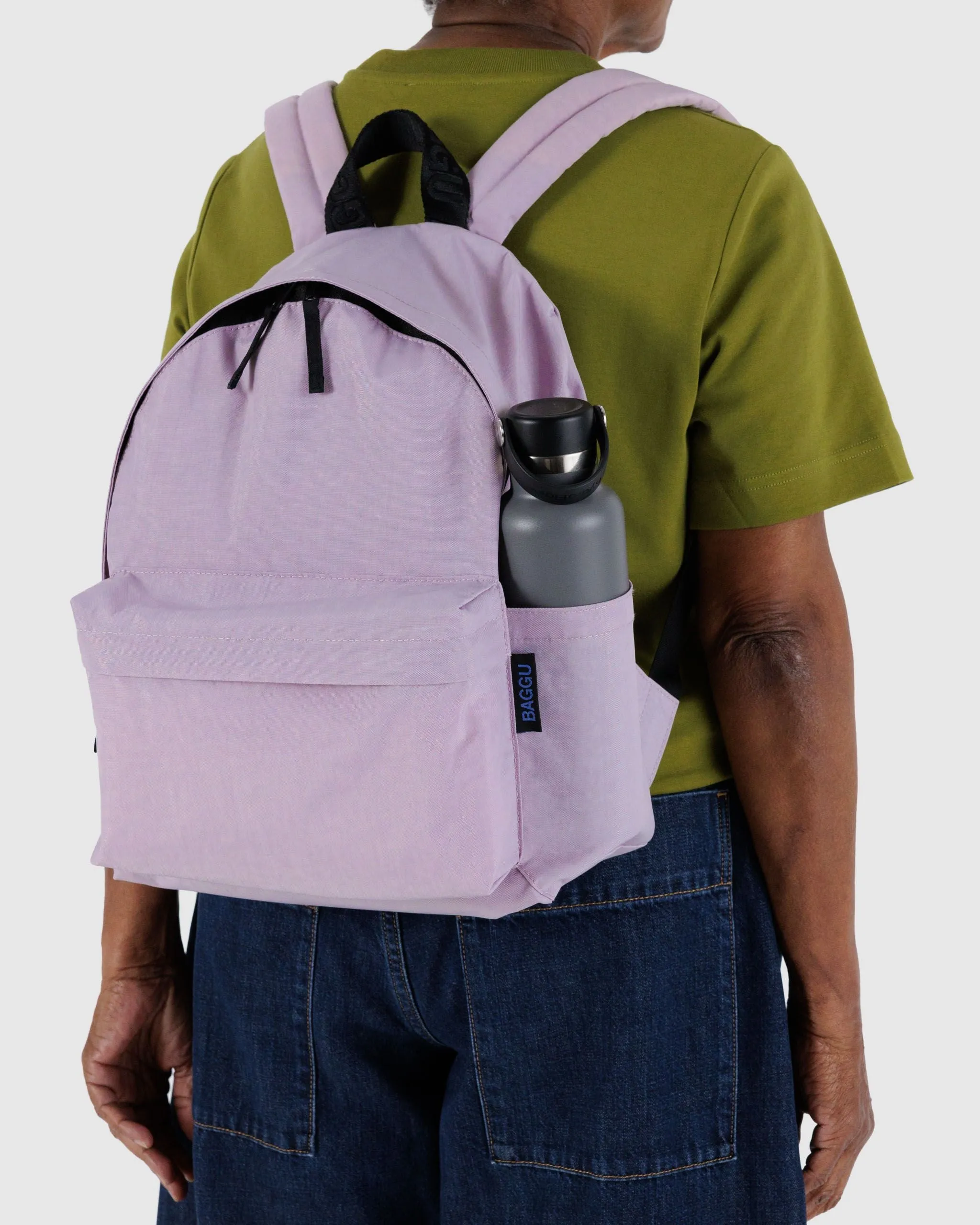 Medium Nylon Backpack - Dusty Pink
