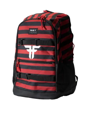 MELROSE BACKPACK STRIPES -  BLACK / RED STRIPES