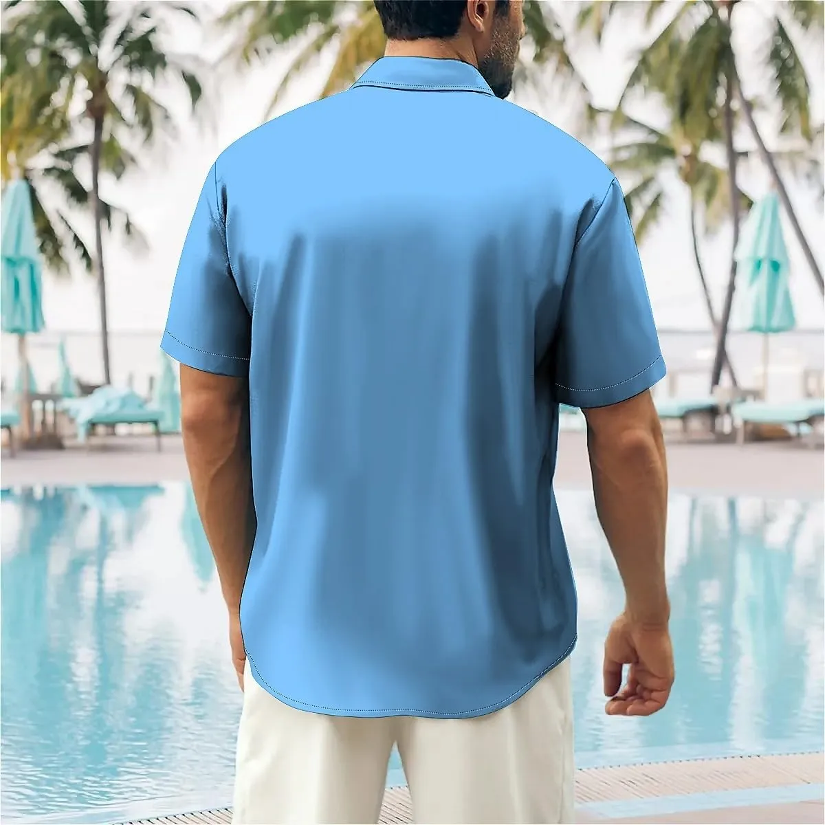 Mens Bowling Shirts, 1950s Hawaiian Vintage Button Down Short Sleeve Shirts Summer Casual Holiday Beach Shirts