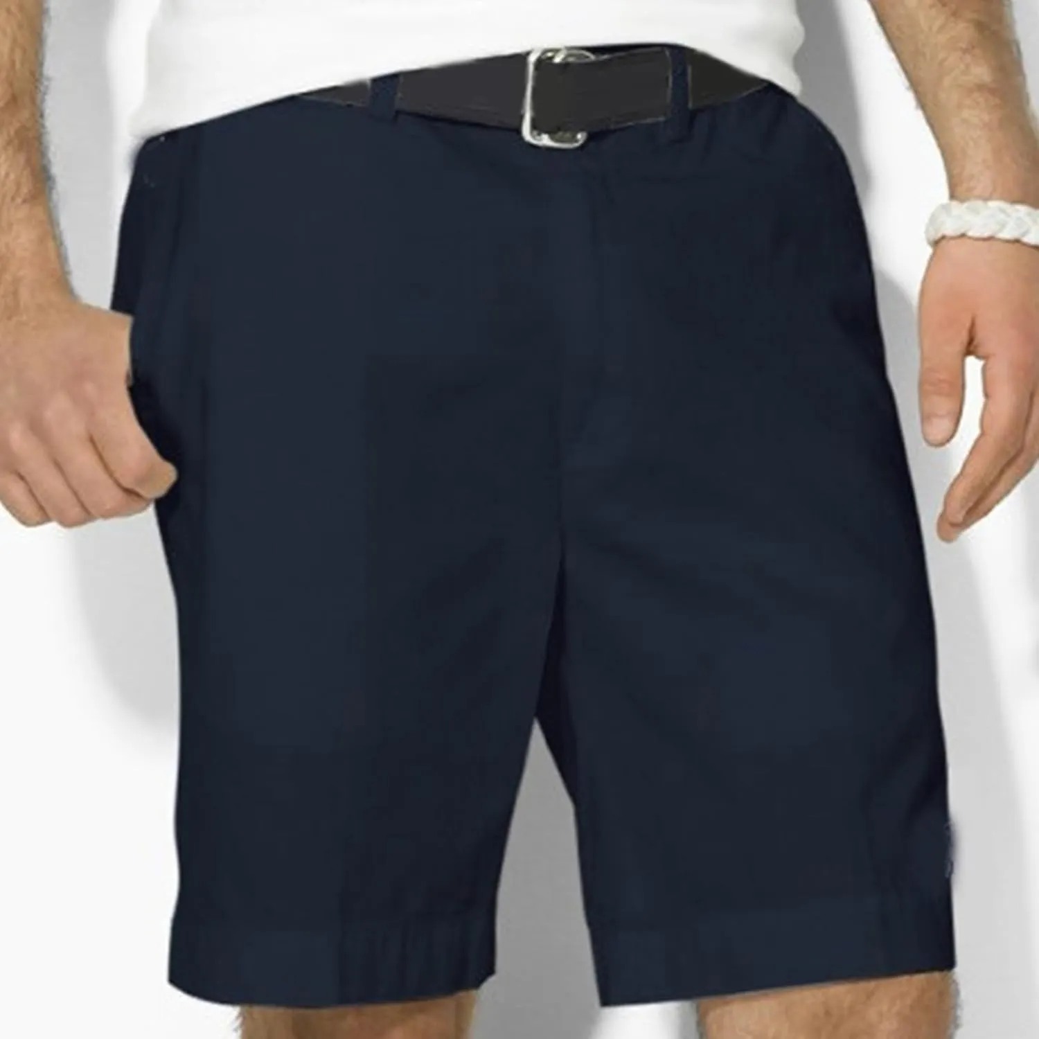 Men's Business 9" Casual Summer Short Cotton Solid Comfort Outdoor Shorts Classic Basic Hiking Beach Shorts